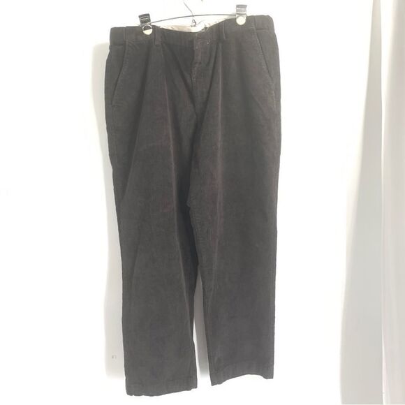 L. L. Bean Men’s Size 40x30 Comfort Waist Charcoal Gray CorduroyPants w/Flaw - Picture 1 of 7